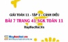 Giải bài 7 trang 41 Toán 11 tập 1 SGK Cánh Diều